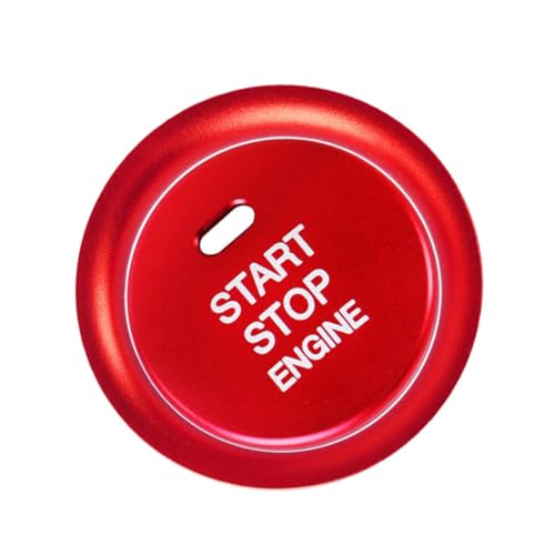 Garneck Start Stop Button Decorative Ring Teilig aus Aluminiumlegierung Farben Rot für Cx Einfache Installation mit Klebeband Auto Zündschalter Abdeckung Stilvolles Motorschutz Zubehör von Garneck