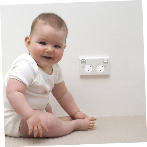 Garneck Steckdosenschutz Schutzabdeckungen Verdicktes Rundes Design Kindersichere Elektrische Steckdosenabdeckungen Geeignet für Wohn und Gewerbebereiche Langlebiger Schutz für Zuhause von Garneck