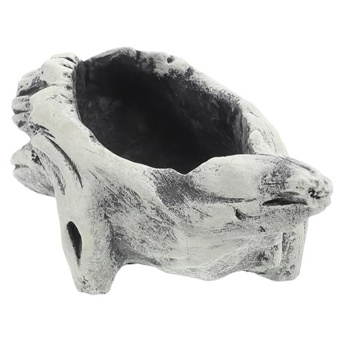 Garneck Kreativer Zement-sukkulenten-übertopf Mit Abflussloch Handgefertigter Blumentopf Für Heimdekoration Einzigartiger Bonsai-Topf Für Tische Und Regale Steinfarbe von Garneck