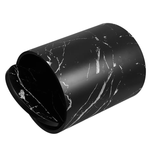 Garneck Swing Lid Mülleimer mit Imitation Marmor Design Abfalleimer für Wohnzimmer Küche Badezimmer und Büro Robuster Stabiler Geruchsneutral und Vielseitig Einsetzbar von Garneck