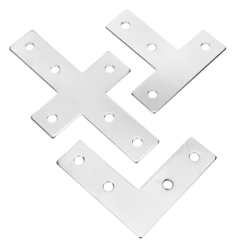 Garneck Teiliges Aluminium Eckverbinder Kreuz Winkelverbinder Möbelverbinder aus Anodisiertem Aluminium für DIY Regal Tisch Rahmen Befestigung Robust Langlebig von Garneck