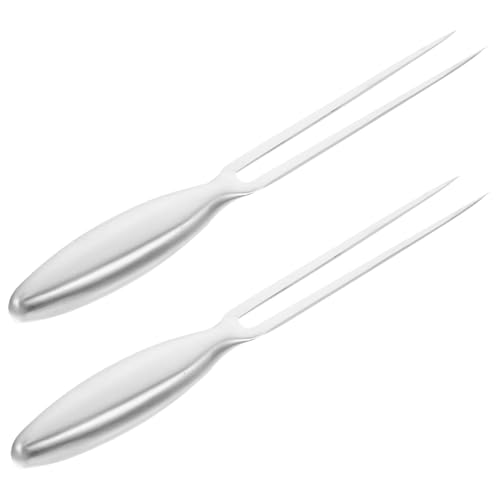 Garneck Teiliges Edelstahl Fleischgabel Tranchiergabeln Bbq Gabeln mit Langem Griff für Grill Küche Servieren und Tranchieren von Steak Huhn und Braten von Garneck