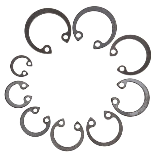 Garneck Teiliges Stahl Sicherungsring Sortiment C form Externer Snap Ring für Wellen Haltering Sprengring Retaining Clip Geeignet für Reparaturen Maschinenbau und Lagertechnik von Garneck