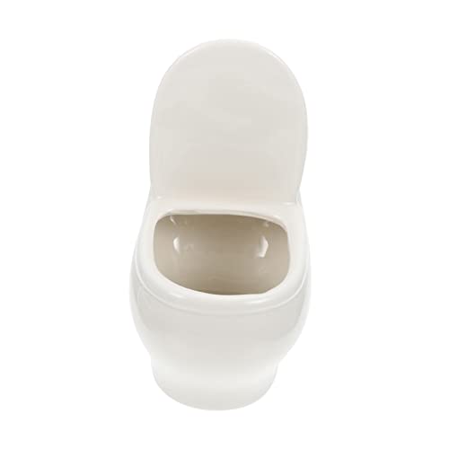 Garneck Toilette Keramik Blumentopf zimmerpflanzen weiße Vase Mini-Vase Topfpflanzen drinnen Ornament Pflanzenbehälter Gartenblumentopf Persönlichkeit Dekorationen Blumengefäß schmücken von Garneck