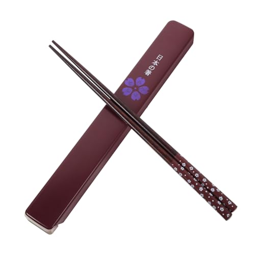 Garneck Traditionelle Japanische Holz essstäbchen mit Rutschfester Oberfläche Hitzebeständig Wiederverwendbar Inklusive Eleganter Roter Kirschblüten geschenkbox für Haushalt und Garneck Traditionelle Japanische Holz essstäbchen mit Rutschfester Oberfläche Hitzebeständig Wiederverwendbar Inklusive Eleganter Roter Kirschblüten geschenkbox für Haushalt und von Garneck