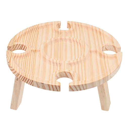 Garneck Tragbarer Klappbarer Weintisch aus Holz Mobiler Picknick Beistelltisch für Outdoor Weinpartys Kompakt Robust für Garten Camping und Weinliebhaber Garneck Tragbarer Klappbarer Weintisch aus Holz Mobiler Picknick Beistelltisch für Outdoor Weinpartys Kompakt Robust für Garten Camping und Weinliebhaber von Garneck