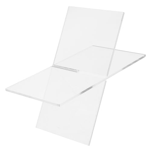 Garneck Transparenter Buchständer Multifunktionaler Desktop Halter Stabiler und Buchhalter für Büro Zuhause Bibliothek und Bürodekoration von Garneck