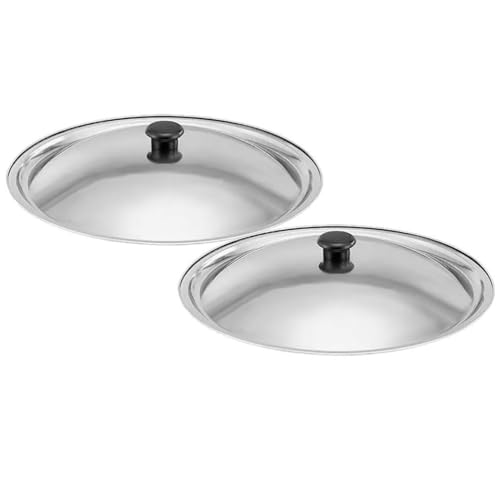 Garneck Universaldeckel Für Töpfe Pfannen Und Bratpfannen 2 Stück 28 Cm Edelstahl Universaldeckel Für Töpfe Kochgeschirr Bratpfanne Paella-Pfanne Brattopfdeckel Ersatz Garneck Universaldeckel Für Töpfe Pfannen Und Bratpfannen 2 Stück 28 Cm Edelstahl Universaldeckel Für Töpfe Kochgeschirr Bratpfanne Paella-Pfanne Brattopfdeckel Ersatz von Garneck