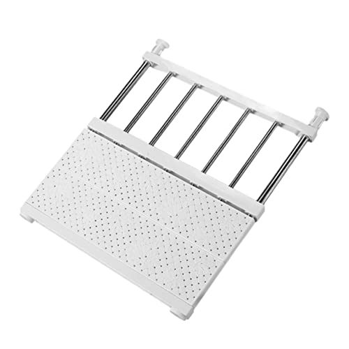 Garneck Verstellbares Weißes Kleiderschrank Regal aus Rostfreiem Material Ausziehbar Platzsparendes Schrank Organizer mit Mehrschichtiger Ablage für Ordentliche Aufbewahrung und Garneck Verstellbares Weißes Kleiderschrank Regal aus Rostfreiem Material Ausziehbar Platzsparendes Schrank Organizer mit Mehrschichtiger Ablage für Ordentliche Aufbewahrung und von Garneck