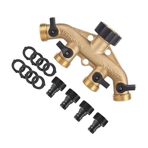 Garneck Verteiler Messing für Garten Kugelhahn mit Hebeldesign Eu Standard Einfache Anpassung an Standard Schläuche für Bewässerungssysteme von Garneck
