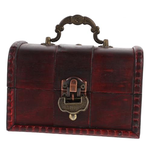 Garneck Vintage Holzschatulle mit Schloss Kompakte Schmuck Aufbewahrungsbox Handgefertigt mit Antikem Finish Tragbarer Organizer für Schmuck Accessoires und Kostbarkeiten Garneck Vintage Holzschatulle mit Schloss Kompakte Schmuck Aufbewahrungsbox Handgefertigt mit Antikem Finish Tragbarer Organizer für Schmuck Accessoires und Kostbarkeiten von Garneck