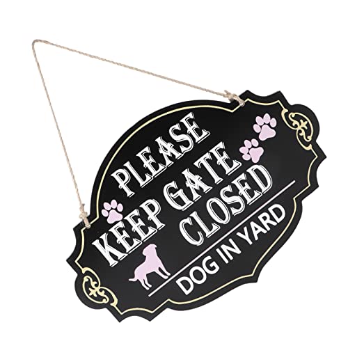 Garneck Vintage Holzschild Haustier Warnschild Türdekoration aus Holz Hängendes Gartenschild für Zuhause Haustierfreundliche Robuste Türtafel mit Retro Design für Garten von Garneck