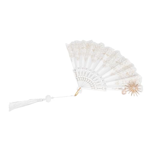 Garneck Vintage Spitzen Handfächer Eleganter Handventilator für Hochzeit Party Tanz Fotografie Requisite Damen Zubehör Weißes Spitzen Design für Sommer Outdoor Veranstaltungen Garneck Vintage Spitzen Handfächer Eleganter Handventilator für Hochzeit Party Tanz Fotografie Requisite Damen Zubehör Weißes Spitzen Design für Sommer Outdoor Veranstaltungen von Garneck