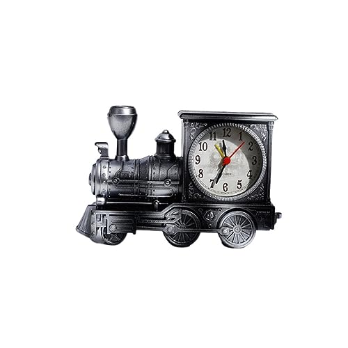 Garneck Vintage-Wecker Metallmodelle Autouhr Vintage-Fahrzeugmodelle Tisch Schreibtisch Zeituhr Miniaturfahrzeug Kreativer Wecker Lustige Uhr Eisenbahnmotor Uhr Zug Miniauto von Garneck