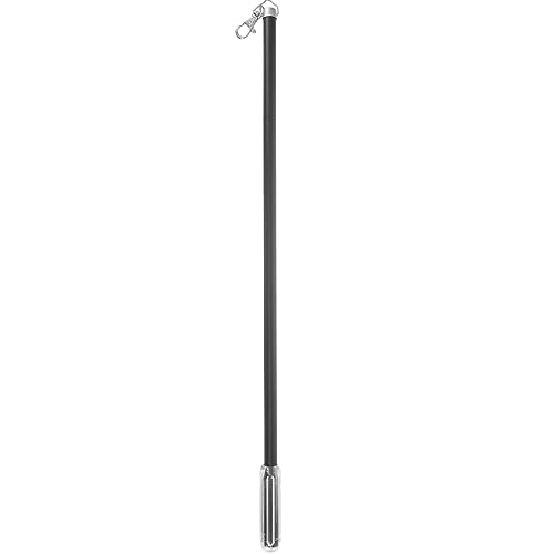 Garneck Vorhang-Zugstange Mit Metall-Druckknopf Stahlkappe Runde Basis Vorhang-Zugstange 50 Cm Unsichtbarer Gardinenstab Vielseitige Jalousien-Stangen-Hardware Schwarz von Garneck