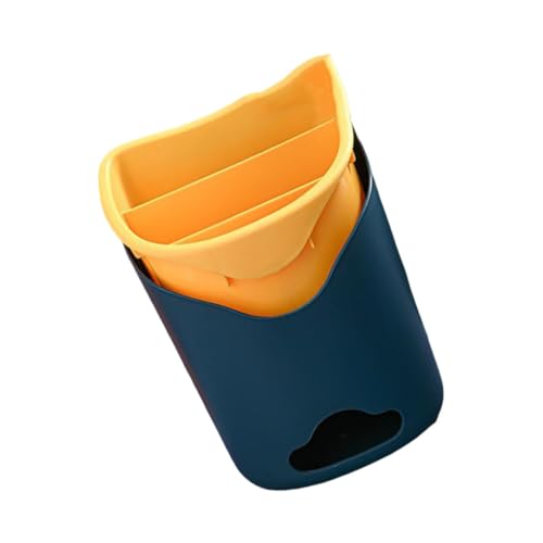 Garneck Wandmontierter Besteckhalter mit Abtropffunktion Kunststoff aufbewahrungsbox für Essstäbchen und Küchenutensilien Mehrfachunterteilung Platzsparend Modernes Design Dunkelblau von Garneck