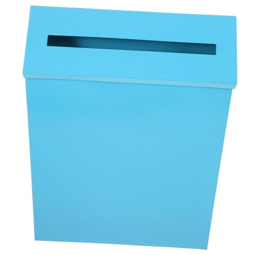 Garneck Wandmontierter Briefkasten im Vintage Stil Robuste Eisenbriefbox mit Zeitungsfach für Zuhause Büro oder Garten Dekorative Blau für Langfristige Nutzung und Einfache Handhabung von Garneck