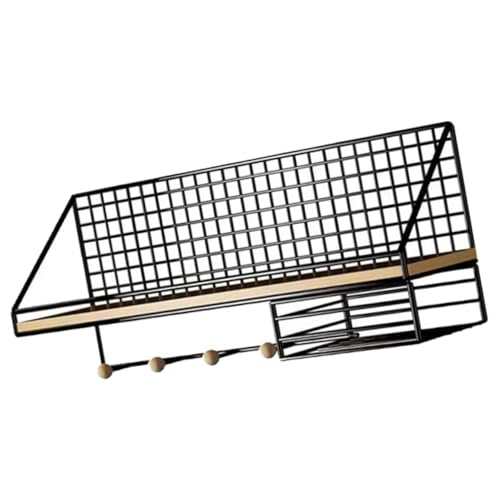 Garneck Wandregal Haken Multifunktionale Wandablage für Wohnzimmer Schlafzimmer und Büro Kompakte Sichere Lagerlösung zur Dekoration und Aufbewahrung Kleiner Gegenstände von Garneck