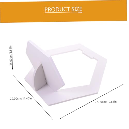 Garneck Wandregal Hexagon Holzkomposit Schwebendes Aufbewahrungsregal ohne Bohren Dekoratives Wandregal für Schlafzimmer Wohnzimmer Badezimmer Vielseitiger Aufbewahrungshalter für von Garneck