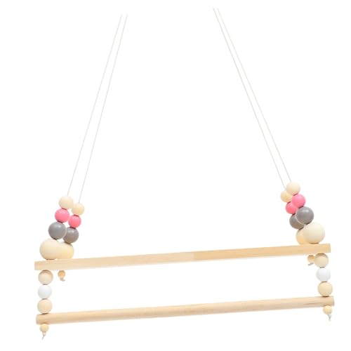 Garneck Wandregal aus Holz mit Perlen Multifunktionaler Organizer für Kleinigkeiten Stilvolles Wandregal zur Dekoration und Aufbewahrung im Kinderzimmer von Garneck