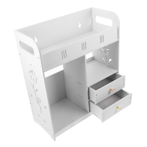 Garneck Wandregal zur Wandmontage mit Großem Stauraum Wasserbeständiger Badezimmer Organizer mit Langlebiges Holzregal für Bad Schlafzimmer und Wohnraum Platzsparendes Dekor von Garneck