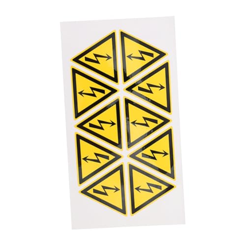 Garneck Warnaufkleber Elektrische Schock Warnschild PP Material Langlebig Industrie Sicherheitskennzeichnung für Lager Büro Schule und Elektrogeräte Garneck Warnaufkleber Elektrische Schock Warnschild PP Material Langlebig Industrie Sicherheitskennzeichnung für Lager Büro Schule und Elektrogeräte von Garneck