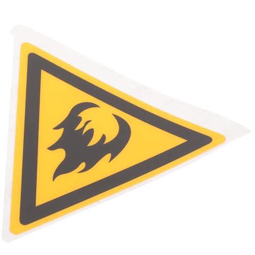 Garneck Warnschild Brennbare Stoffe Selbstklebend Langlebiges Sichtbares Flammwarnzeichen Gelbes Auffälliges Gefahrenschild für und Sicherheitskennzeichnung von Garneck