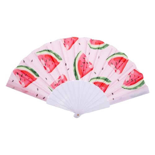 Garneck Wassermelonen-faltfächer Faltlüfter Fan Im Chinesischen Stil Deko-fan Für Zuhause Stofffächer-requisite Für Chinesischen Tanz Handventilator Aus Stoff Gefalteter Fächer Plastik Garneck Wassermelonen-faltfächer Faltlüfter Fan Im Chinesischen Stil Deko-fan Für Zuhause Stofffächer-requisite Für Chinesischen Tanz Handventilator Aus Stoff Gefalteter Fächer Plastik von Garneck