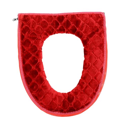 Garneck Weicher Gepolsterter Toilettensitzbezug mit Reißverschluss Langlebiges Sitzkissen für Badezimmer rutschfest Pflegeleicht Flauschig Warm für Jahreszeiten Rot Garneck Weicher Gepolsterter Toilettensitzbezug mit Reißverschluss Langlebiges Sitzkissen für Badezimmer rutschfest Pflegeleicht Flauschig Warm für Jahreszeiten Rot von Garneck