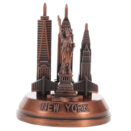 Garneck York Metallmodell Vintage Architektur Statue Dekofigur für Schreibtisch Regal Souvenir für Stadtliebhaber von Garneck