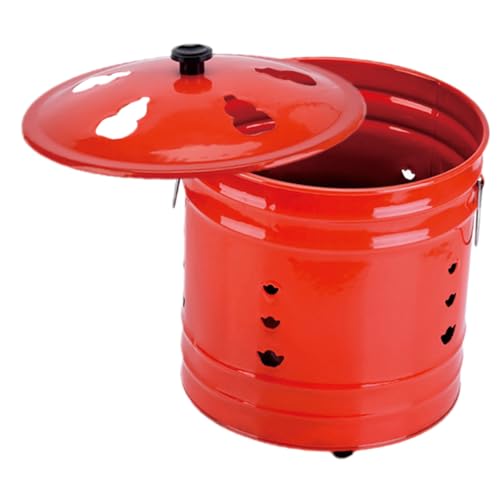 Garneck brennender Goldeimer brennendes Fass Brennfass brennende Grube Gruben Verbrennungsanlage kann Käfig verbrennen dustbin streuwanne litterbox Opfereimer aus Emaille Verbrennungsfass von Garneck