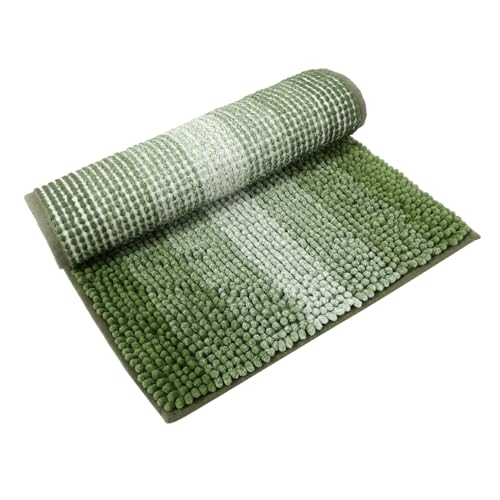 Garneck rutschfeste Badematte aus Chenille Saugfähiger Badvorleger für Badezimmer Waschbar Grün für Eingangsbereich Praktische Geschenkidee Garneck rutschfeste Badematte aus Chenille Saugfähiger Badvorleger für Badezimmer Waschbar Grün für Eingangsbereich Praktische Geschenkidee von Garneck
