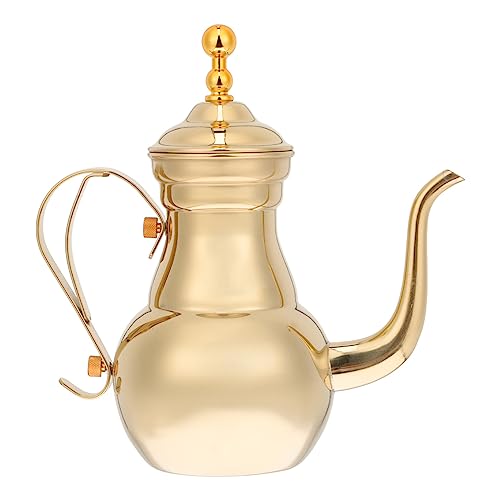 Im Arabischen Stil Thermokaraffe Für Heißgetränke Kaffee Und Tee Isolierte Karaffe -Kaffeekaraffe Mit Deckel Golden von Garneck