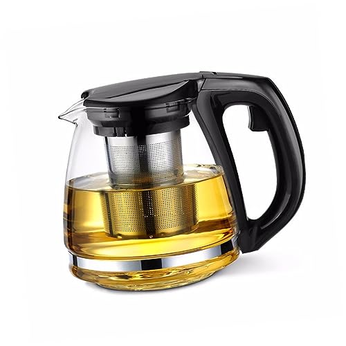Garneck 1100 Ml Hitzebeständig Mit Teesieb Borosilikat Schwarz Für Den Einsatz Zu Hause Im Freien von Garneck