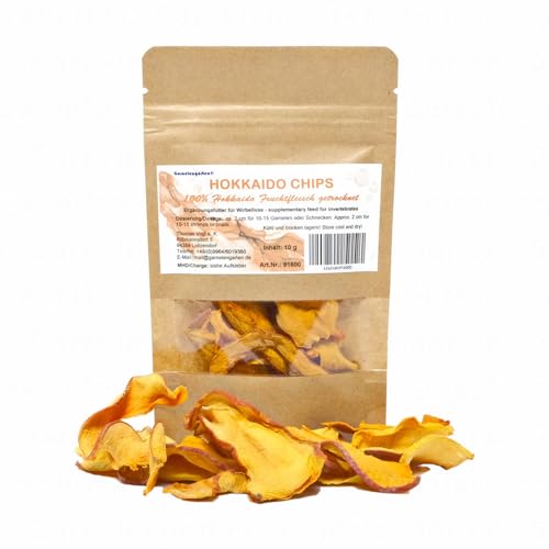 Garnelengarten® Hokkaido Chips 10 g - Garnelenleckerli Garnelenfutter Wirbellosenfutter Schneckenfutter Krebsfutter Krabbenfutter von Garnelengarten
