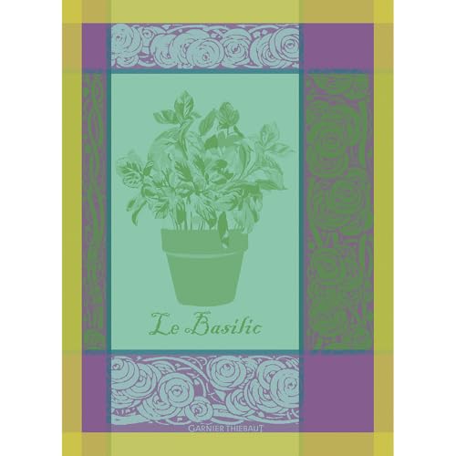 Garnier Thiebaut Basilic French Küchentuch, Jacquard, Violett von Garnier-Thiebaut USA