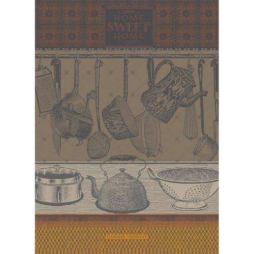 Garnier Thiebaut Geschirrtuecher Home Sweet Home Safran 56 X77Cm 100% Baumwolle von Garnier-Thiebaut USA