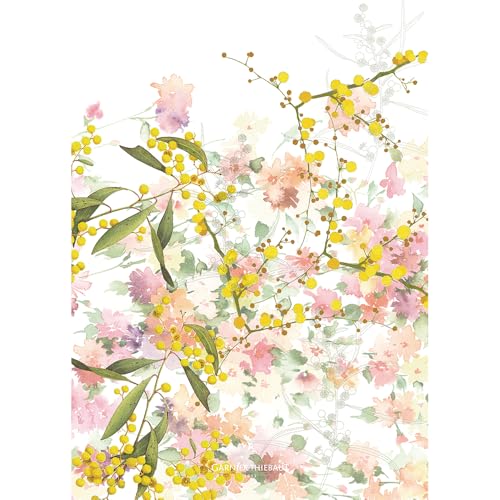 Garnier Thiebaut Mimosas Floraison Französisches Küchentuch, Baumwoll-Leinen-Mischgewebe von Garnier-Thiebaut USA