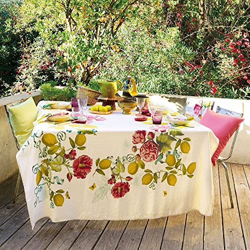 Garnier Thiebaut Mitteldecke Citrons de Menton Romance 115 x 115 cm von Garnier-Thiebaut USA