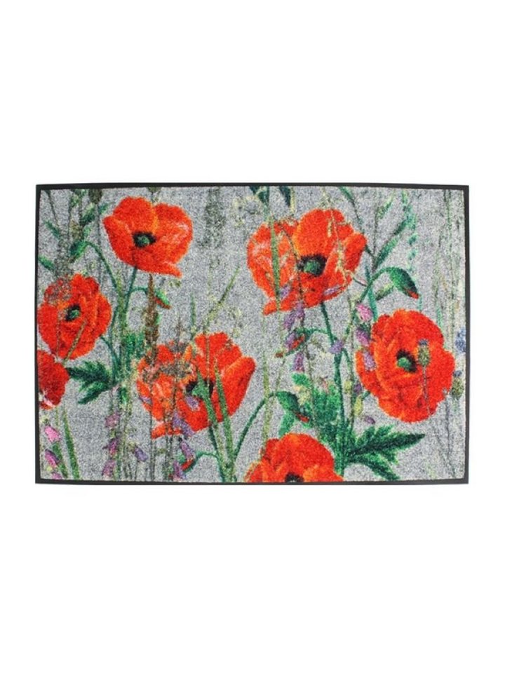 Garnier Thiebaut Fußmatte Fußmatte Coquelicots Rouge 50x75 cm, rechteckig, bedruckt von Garnier Thiebaut