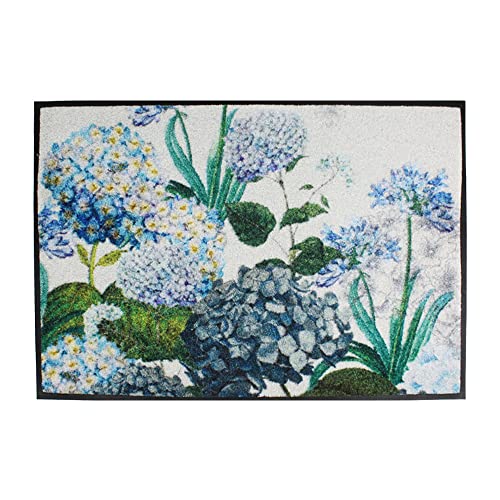 Garnier Thiebaut 43628 Fußmatte Hortensias Bleu 50x75 cm Gummi_Polyamid von Garnier Thiebaut
