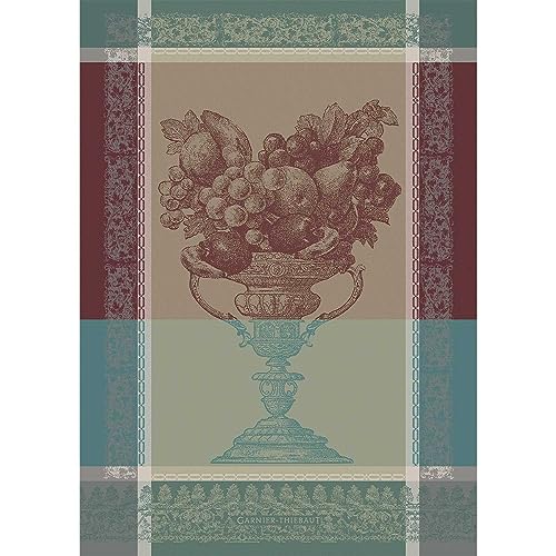 Garnier Thiebaut 46334 Geschirrtuch Coupe Fruits Frais Bordeaux 56x77 cm Baumwolle von Garnier Thiebaut