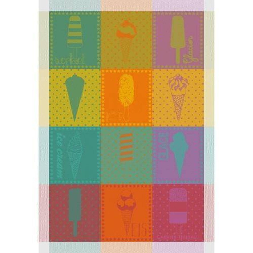Garnier Thiebaut Geschirrtuch Cornet De Glace Frutti, (56 x 77 cm, 1-tlg), jacquard-gewebt von Garnier Thiebaut