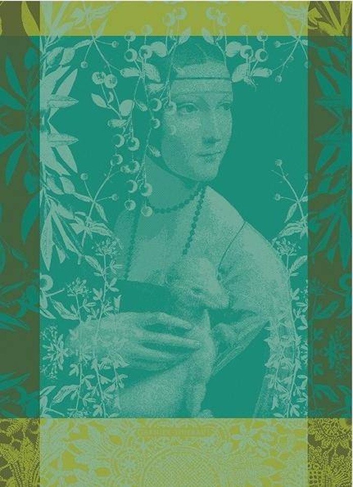 Garnier Thiebaut Geschirrtuch Dame a L`Hermine Canard, (56 x 77 cm, 1-tlg), jacquard-gewebt von Garnier Thiebaut