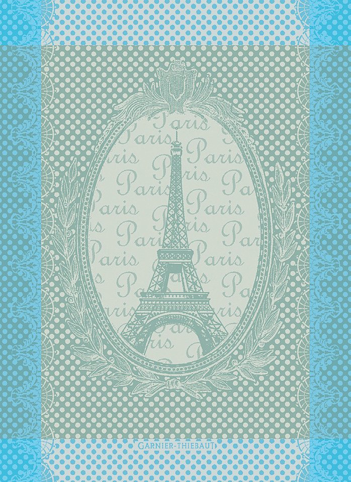Garnier Thiebaut Geschirrtuch Eiffel Vintage Celadon, (1-tlg., 56 x 77 cm), jacquard-gewebt von Garnier Thiebaut