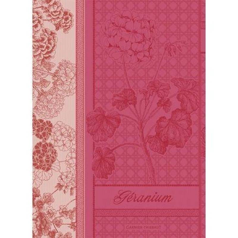 Garnier Thiebaut Geschirrtuch Geranium Rose, (56 x 77 cm, 1-tlg), jacquard-gewebt von Garnier Thiebaut