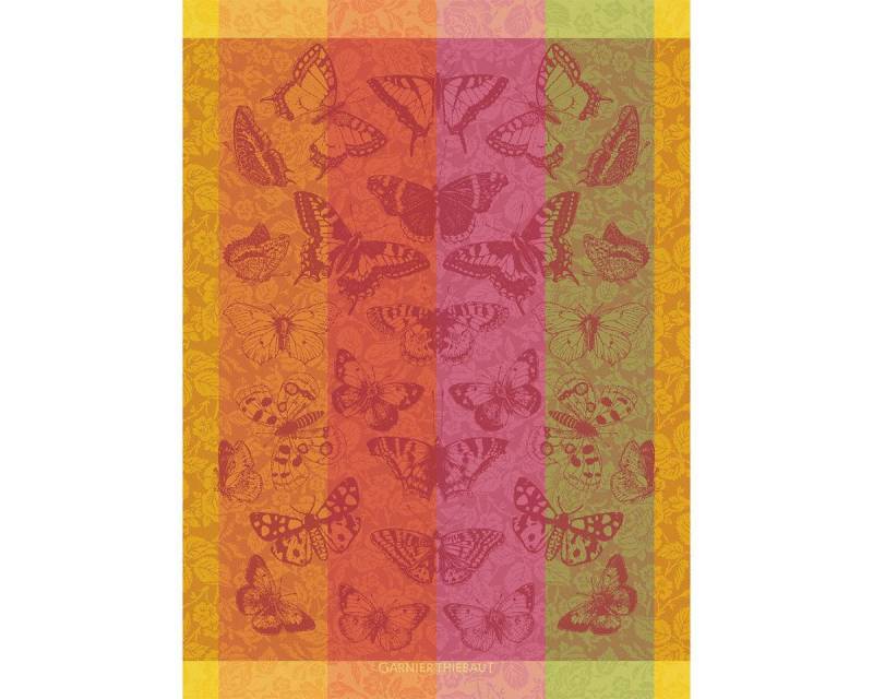 Garnier Thiebaut Geschirrtuch Geschirrtuch Beaux Papillons Flamboyant 56x77 cm, (1-tlg., 1 x Geschirrtuch), jacquard-gewebt von Garnier Thiebaut