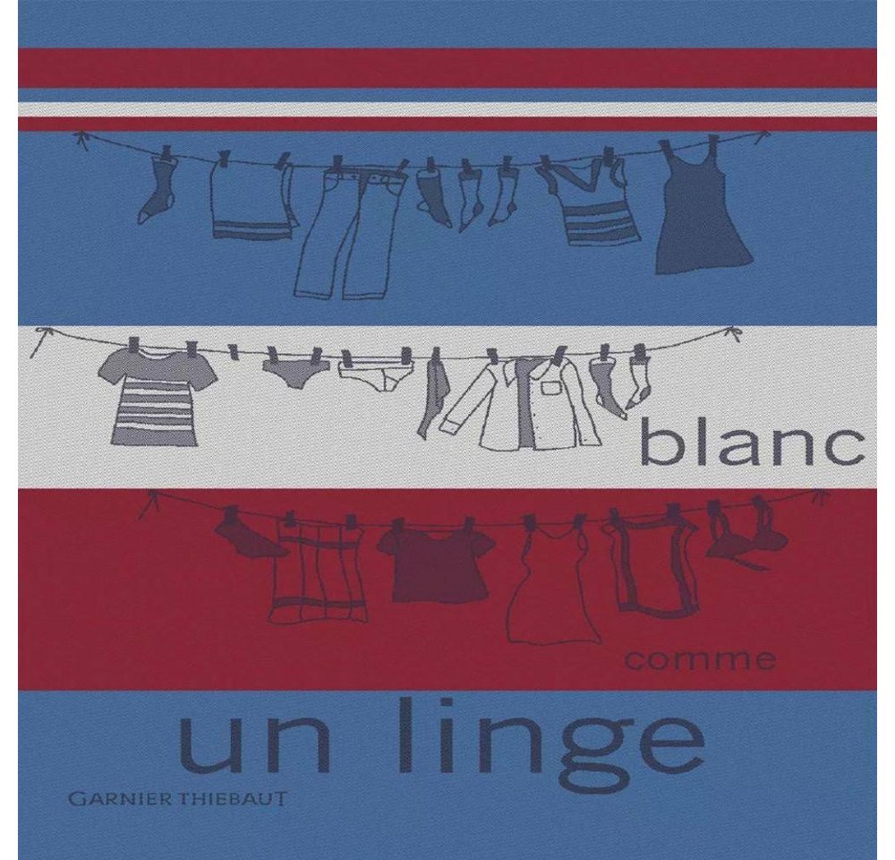 Garnier Thiebaut Geschirrtuch Geschirrtuch - Blanc comme un linge tricolore Garnier Thiebaut Geschirrtuch Geschirrtuch - Blanc comme un linge tricolore von Garnier Thiebaut