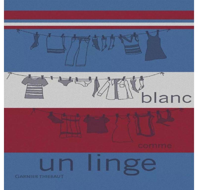 Garnier Thiebaut Geschirrtuch Geschirrtuch - Blanc comme un linge tricolore von Garnier Thiebaut