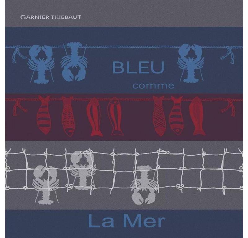 Garnier Thiebaut Geschirrtuch Geschirrtuch - Bleu comme la mer tricolore von Garnier Thiebaut